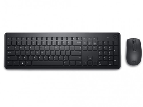 "Wireless Keyboard & Mouse Dell KM3322, Multimedia keys, Sleek lines, Compact size, 2xAA/2xAAA, Blac