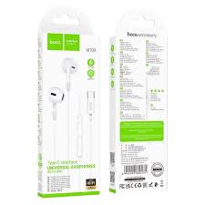 Hoco M109 Type-C Sunny digital wire control earphones with microphone white